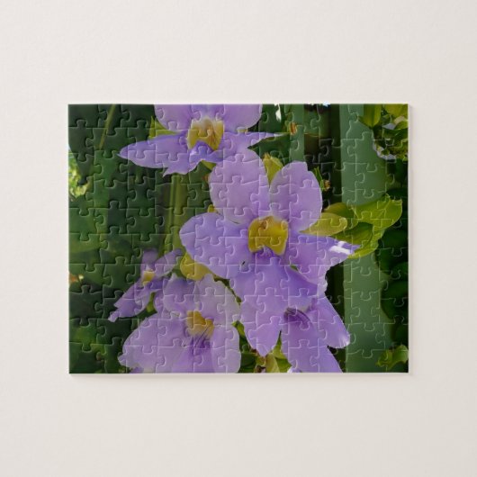 Sky Blume Tropischer Lila Blumen Puzzle (Horizontal)