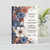 Sky Budget billig Outdoor stilvolle Blue Wedding Einladung (Stehend Vorderseite)