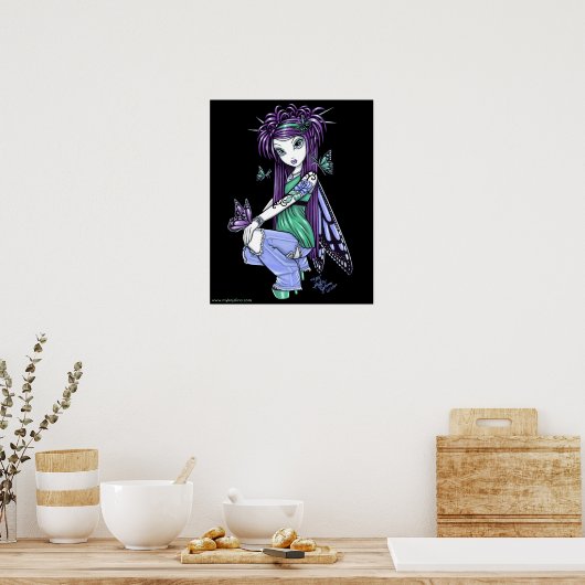 "Sky" Butterfly Rose Feed Poster (Küche)