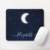 Sky Celestial Moon Stars Mousepad (Mit Mouse)