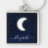 Sky Celestial Moon Stars Schlüsselanhänger (Vorne)