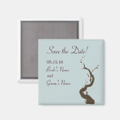 Sky Cherry Blossom Speichern Sie das Date Magnet (Vorderseite/Rückseite)