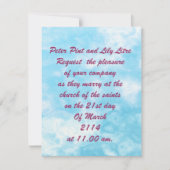 Sky Cloud Hochzeitseinladungen. Einladung (Vorderseite)