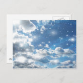 Sky Clouds Glitzern Postkarte (Vorne/Hinten)