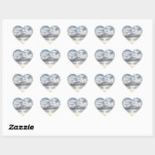 Sky & Clouds Heart Sticker (Blatt)