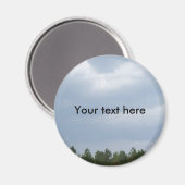 Sky & Clouds Magnet (rund) (Vorderseite/Rückseite)