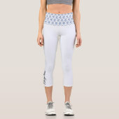 Sky & Clouds Om Symbol Hochwaisted Capri Leggings (Vorderseite)