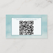 Sky Clouds Wedding Details Card Ethereal Blue Begleitkarte (Rückseite)