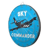 Sky Commander Typografie, Flugzeug Flug, Luftfahrt Dartscheibe (Vorderseite rechts)