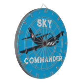 Sky Commander Typografie, Flugzeug Flug, Luftfahrt Dartscheibe (Vorderseite Links)