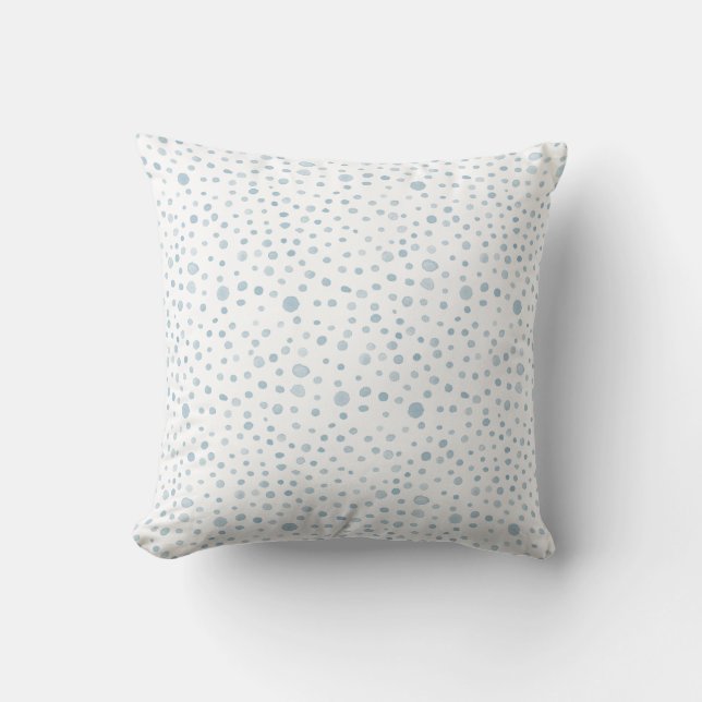 Sky Confetti Wasserfarbe Dots Throw Kissen (Vorderseite)