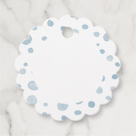 Sky Confetti Watercolor Dots Gunst Tags Geschenkanhänger
