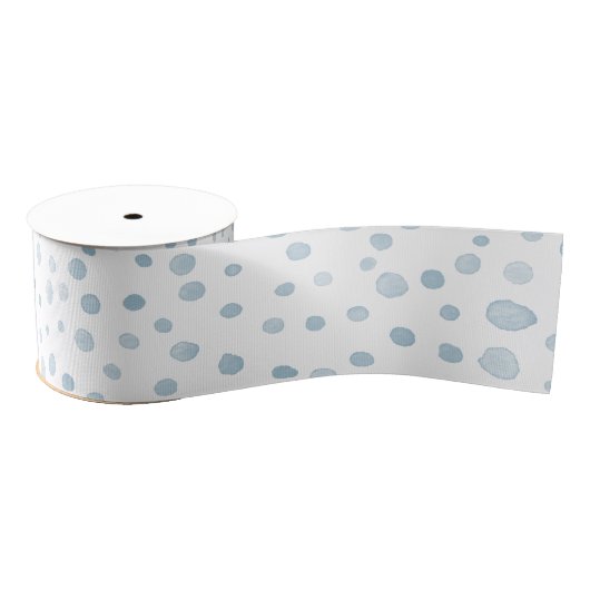 Sky Confetti Watercolor Dots Ribbon Ripsband (Spule)