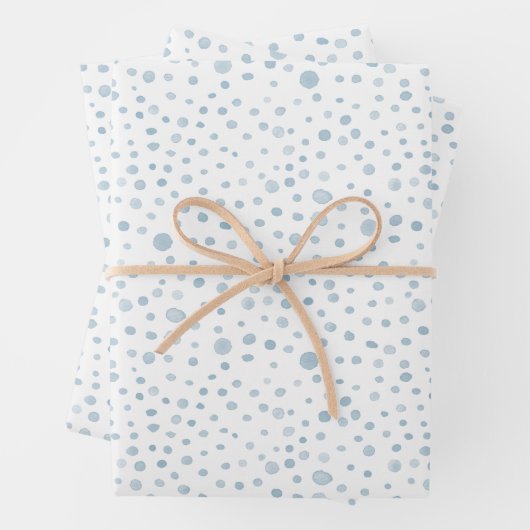 Sky Confetti Watercolor Dots Wrapping Paper Geschenkpapier Set (Beispiel)