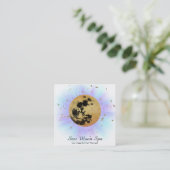 *~* Sky Cosmos Universe Stars Luna Moon Quadratische Visitenkarte (Stehend Vorderseite)
