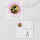 *~* Sky Cosmos Universe Stars Moon Lunar Quadratische Visitenkarte (Vorne/Hinten)