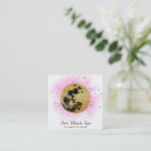 *~* Sky Cosmos Universe Stars Moon Lunar Quadratische Visitenkarte (Stehend Vorderseite)