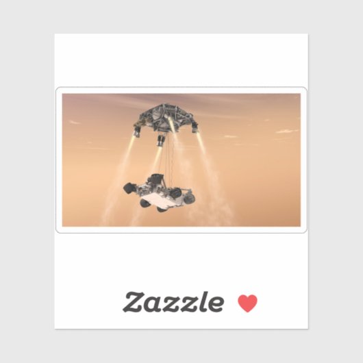 Sky Crane-Manöver während des Abstiegs der Mars Aufkleber (Blatt)