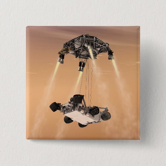 Sky Crane-Manöver während des Abstiegs der Mars Button (Vorderseite)