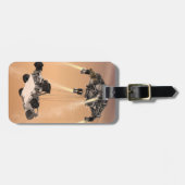 Sky Crane-Manöver während des Abstiegs der Mars Gepäckanhänger (Vorderseite horizontal)