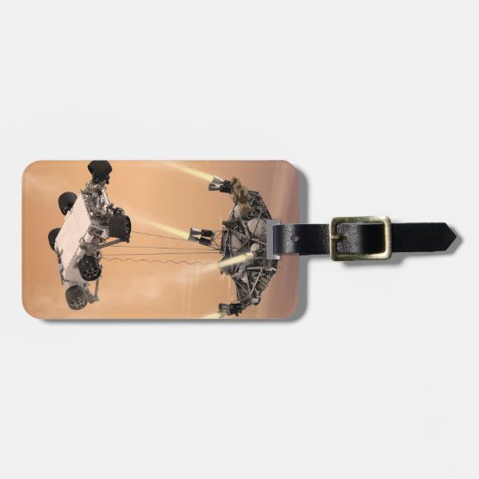 Sky Crane-Manöver während des Abstiegs der Mars Gepäckanhänger (Vorderseite horizontal)