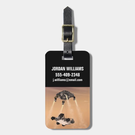 Sky Crane-Manöver während des Abstiegs der Mars Gepäckanhänger (Vorderseite vertikal)