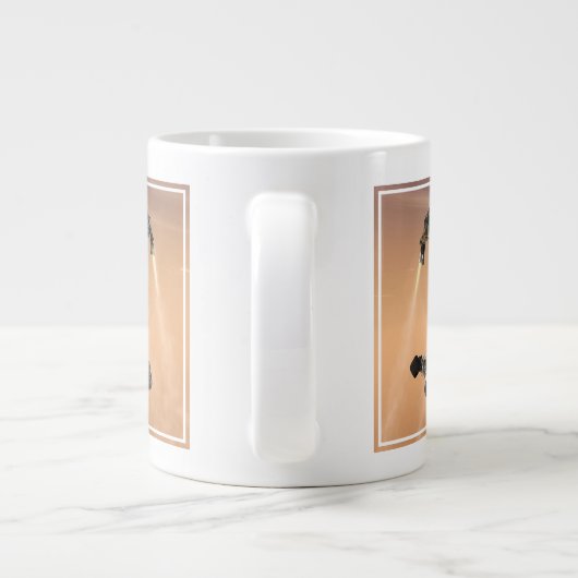 Sky Crane-Manöver während des Abstiegs der Mars Jumbo-Tasse (Rückseite)