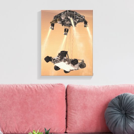 Sky Crane-Manöver während des Abstiegs der Mars Leinwanddruck (Insitu (Wohnzimmer))