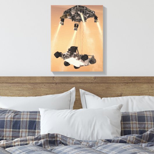 Sky Crane-Manöver während des Abstiegs der Mars Leinwanddruck (Insitu (Schlafzimmer))