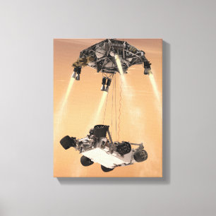 Sky Crane-Manöver während des Abstiegs der Mars Leinwanddruck