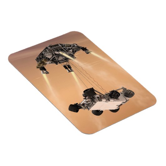 Sky Crane-Manöver während des Abstiegs der Mars Magnet (Rechte Seite)