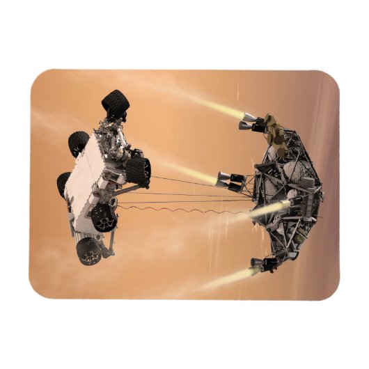 Sky Crane-Manöver während des Abstiegs der Mars Magnet (Horizontal)