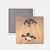 Sky Crane-Manöver während des Abstiegs der Mars Magnet (Vorderseite/Rückseite)