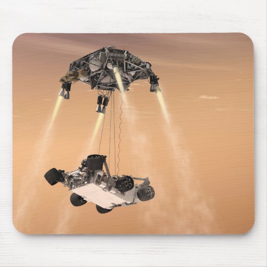 Sky Crane-Manöver während des Abstiegs der Mars Mousepad (Vorne)