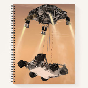 Sky Crane-Manöver während des Abstiegs der Mars Notizblock