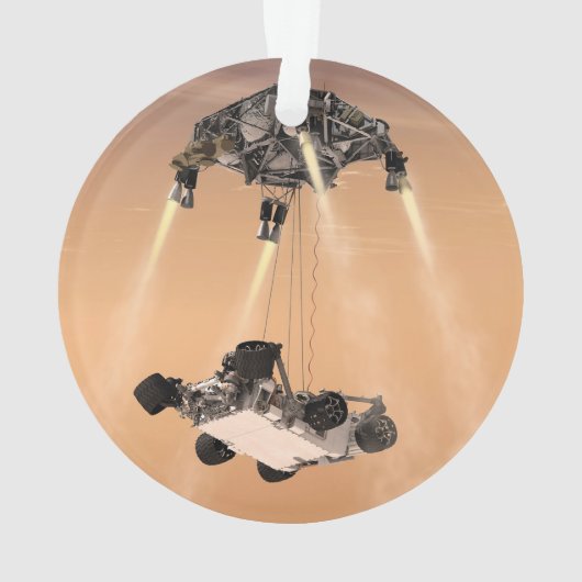 Sky Crane-Manöver während des Abstiegs der Mars Ornament (Rückseite)