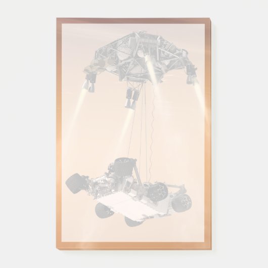 Sky Crane-Manöver während des Abstiegs der Mars Post-it Klebezettel (Vorderseite)