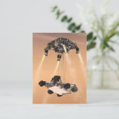 Sky Crane-Manöver während des Abstiegs der Mars Postkarte (Stehend Vorderseite)