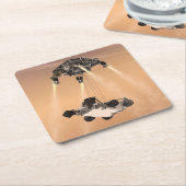 Sky Crane-Manöver während des Abstiegs der Mars Rechteckiger Pappuntersetzer (angewinkelt)