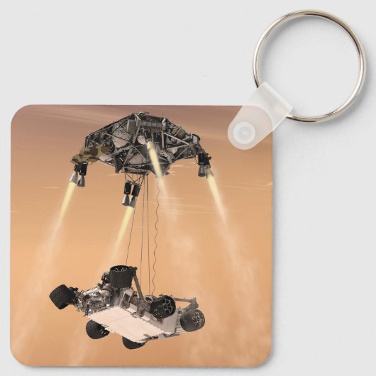 Sky Crane-Manöver während des Abstiegs der Mars Schlüsselanhänger (Rückseite)
