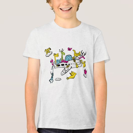 "Sky Cub Adventures T-Shirt" ✈️ 🐾 Tri-Blend Shirt (Vorderseite)