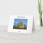 Sky Dancing Autumn Leaves - Custom Birthday Card Karte (Rückseite)