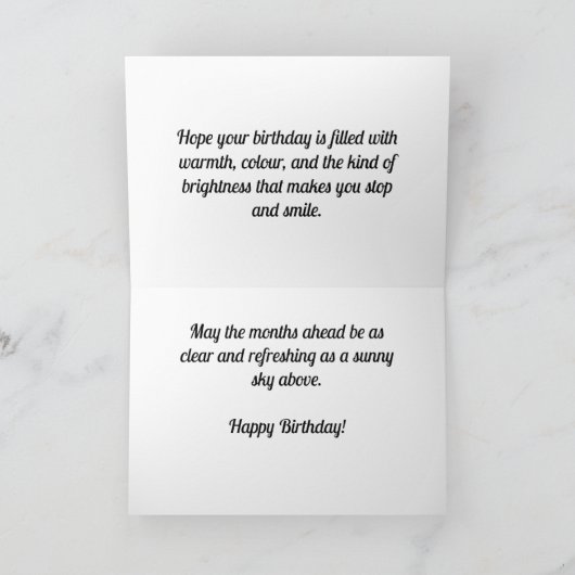 Sky Dancing Autumn Leaves - Custom Birthday Card Karte (Innenseite)