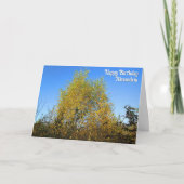 Sky Dancing Autumn Leaves - Custom Birthday Card Karte (Vorderseite)