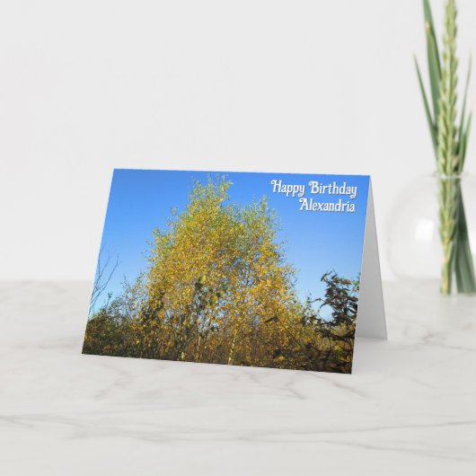 Sky Dancing Autumn Leaves - Custom Birthday Card Karte (Vorderseite)