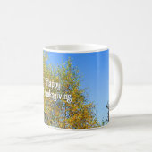 Sky Dancing Autumn Leaves - Custom Erntedank Kaffeetasse (VorderseiteRechts)