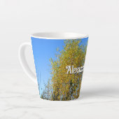 Sky Dancing Autumn Leaves - Kleine Personalisierte Milchtasse (Linke Ecke)