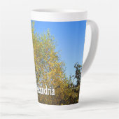 Sky Dancing Autumn Leaves - Large Personalisiert Milchtasse (Rechte Ecke)