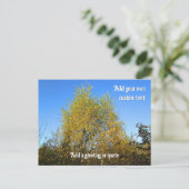Sky Dancing Autumn Leaves - Personalisiert Postkarte (Stehend Vorderseite)