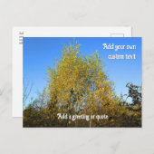 Sky Dancing Autumn Leaves - Personalisiert Postkarte (Vorne/Hinten)